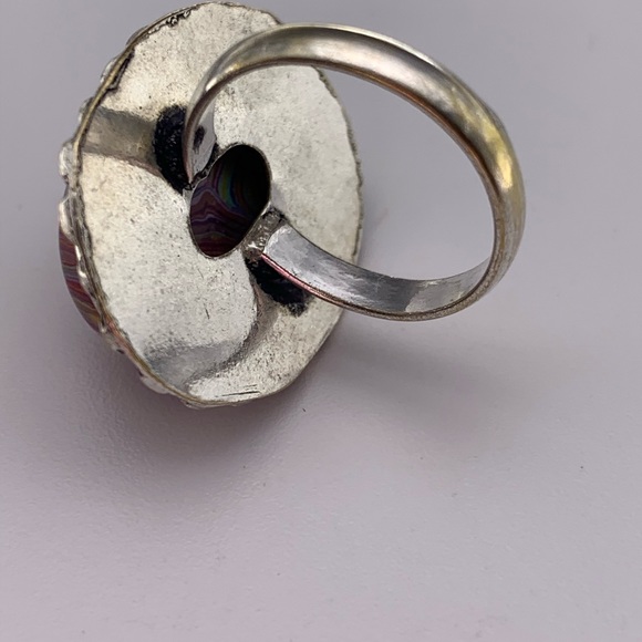 Rainbow Cal-silica Sterling Silver Ring - Picture 5 of 12